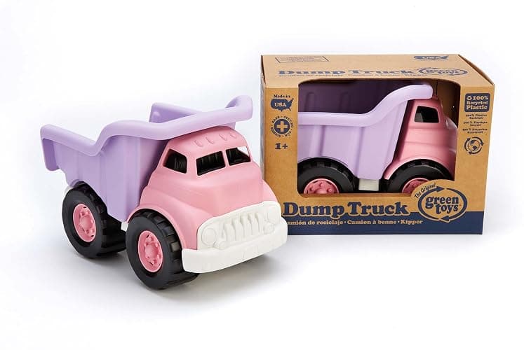 Green Toys Dump Truck in Pink Color - BPA Free, Phthalates Free Play Toys for Improving Gross Motor, Fine Motor Skills. Play Vehicles thumbnail 4