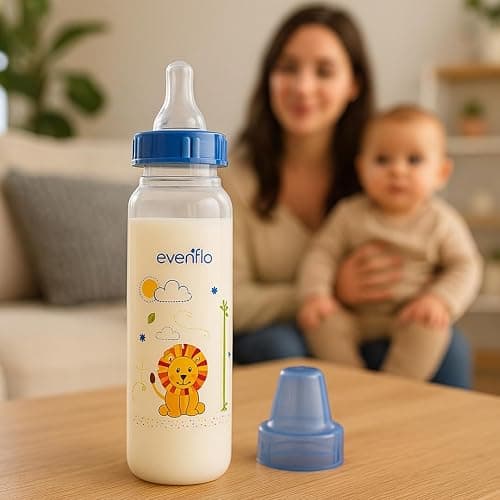 Evenflo Feeding Classic Prints Polypropylene Bottles for Baby, Infant and Newborn - Blue/Green/Teal, 8 Ounce (Pack of 12) thumbnail 2