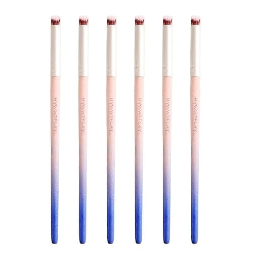 HYWWPFLAY 6pieces Ombre Nail Brush Wood Nail Pen Ombre Brush for Gel Nails Nail Gradient Brush Nail Design Brushes Nail Painting Kit Nail Art Tools Acrylic Nail Accessories - Image 1