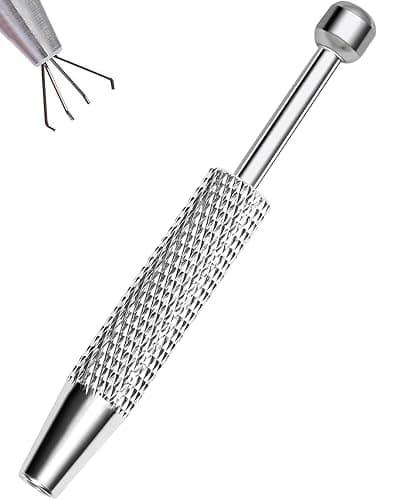 OUFER Piercing Ball Grabber, 16G 18G Flat Back Earrings Piercing Guide needle Tool, Surgical Steel Internally Threaded Push Pin External Thread Assistant Body Piercing Kit for Ear Nose Lip Tool - Image 1