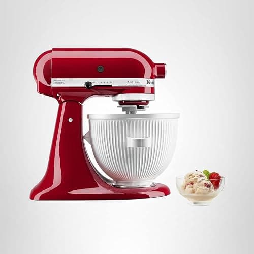 KitchenAid Ice Cream Maker Attachment for Stand Mixer, 2 Quart, KSMICM, White thumbnail 8