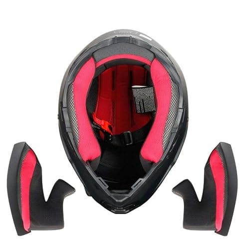 Woljay Carbon Fiber Off-Road Full Face Motorcycle Helmet Racing Helmets Motocross ATV Matte Black thumbnail 4