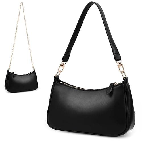 Aucuu Shoulder Bag for Women, Clutch Purse with Chain, PU Leather Shoulder Bag for Women, Handbag, Crossbody Bag, Crescent Hobo Bag Gift for Birthday and Anniversary thumbnail 7