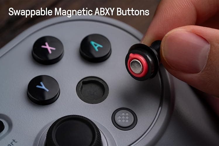 8Bitdo Pro 3 Bluetooth Controller with Swappable ABXY Buttons, TMR Joysticks, Hall Effect Triggers, Pro Back Buttons, Charging Dock, for Switch/Switch 2, Windows, Apple, SteamOS, Android - Purple thumbnail 5