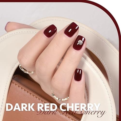 GAOY Red Gel Nail Polish, 16ml Soak Off Gel Polish, UV Light Cure for Nail Art DIY Manicure at Home, 1149 Dark Red Cherry thumbnail 5