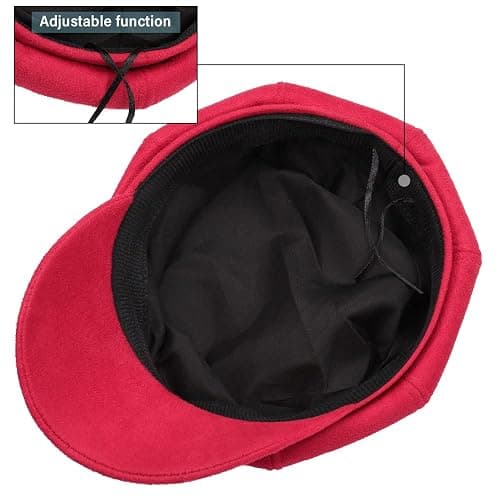 Newsboy Cabbie Baker boy hat Beret Cap for Women Pageboy Visor Paperboy Hat Sailor Fiddler Hat Adjustable thumbnail 3