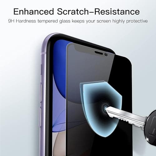 JETech Privacy Full Coverage Screen Protector for iPhone 11/XR 6.1-Inch, Anti-Spy Tempered Glass Film, Edge to Edge Protection Case-Friendly, 2-Pack thumbnail 5