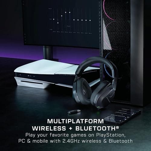Turtle Beach Stealth 600 Wireless Multiplatform Amplified Gaming Headset for PS5, PS4, PC, & Mobile – Bluetooth, 80-Hr Battery, Noise-Cancelling Flip-to-Mute Mic, 50mm Speakers – Black thumbnail 5