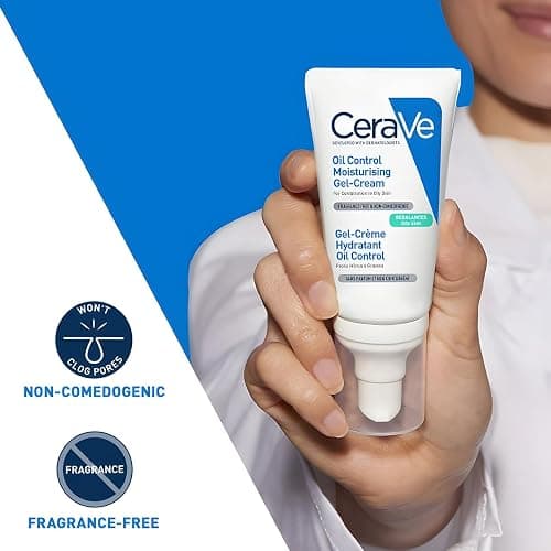 CeraVe Oil Control Gel-Cream, Niacinamide Face Moisturizer, Oily Skin 1.7oz | Lightweight Hyaluronic Acid Gel Cream Skin Care Formula Uses Oil Absorbing Technology To Deliver A Daily Matte Finish thumbnail 2