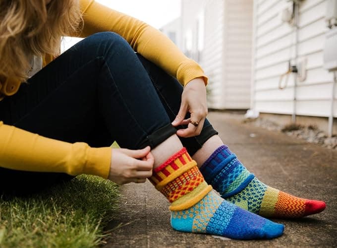 Solmate Socks Women & Men Modern Crew - Mismatched Crew Socks thumbnail 3