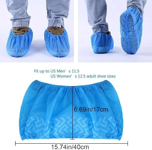 Shoe Covers Disposable 200 Pack (100 Pairs) | Non-Slip, Durable, Indoor | Protect Your Home, Floors and Shoes thumbnail 3