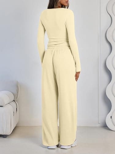 LILLUSORY 2 Piece Lounge Sets for Women 2026 Fall Fashion Outfits Sweat Set | Airport Travel Outfits, Athleisure Workout Set SweatSuits, Winter Fall Clothes, Two Piece Activewear Matching Loungewear Set thumbnail 4