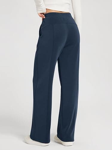 ODODOS Women's Modal Soft Wide Leg Pants with Pockets Adjustable Shockcord High Waist Casual Lounge Pants-27/29/31" Inseam thumbnail 2