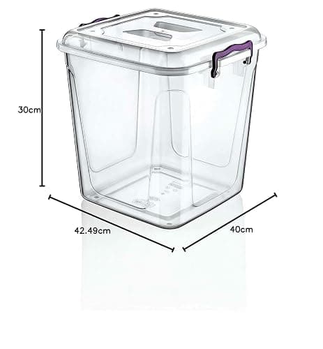 40L/20L/13L/11L/10L/8.5L/6.5L/5L/3.8L Clear Kitchen Pantry Storage Container Fridge Freezer Dishwasher Microwave Safe Food Storage Box Organizer Meal Carrier (40 Litre) thumbnail 2