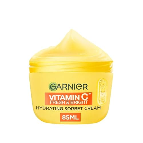 Garnier Vitamin C* Fresh & Bright Hydrating Sorbet Cream, 4% Vitamin C* & Niacinamide, Ultra Fresh & Light, For Dull, Uneven Skin, Cruelty Free International & Vegan - 85ml​ - Image 1