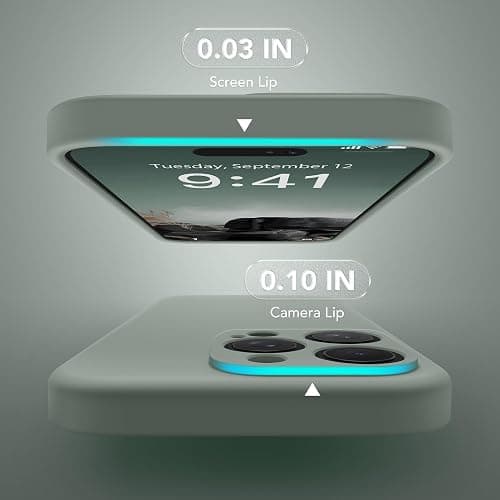 SuydanBox Magnetic for iPhone 12 Pro Max Case, Compatible with MagSafe, [Full Camera Protection][Screen Protector] Silicone Shockproof Protective Phone Case for iPhone 12 Pro Max 6.7", Calke Green thumbnail 7