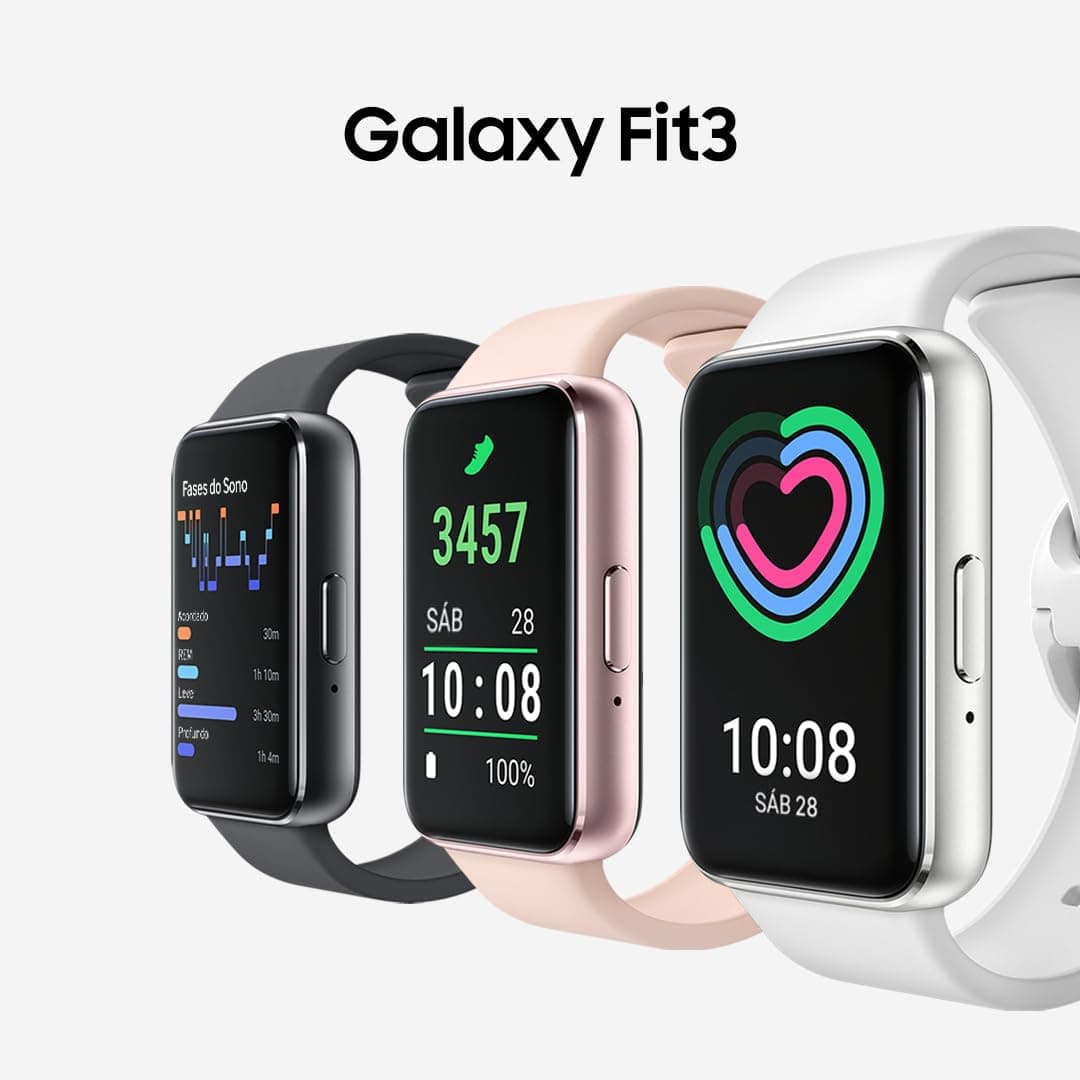 Smartwatch Samsung Galaxy Fit3 Display 1.6" Prata thumbnail 10