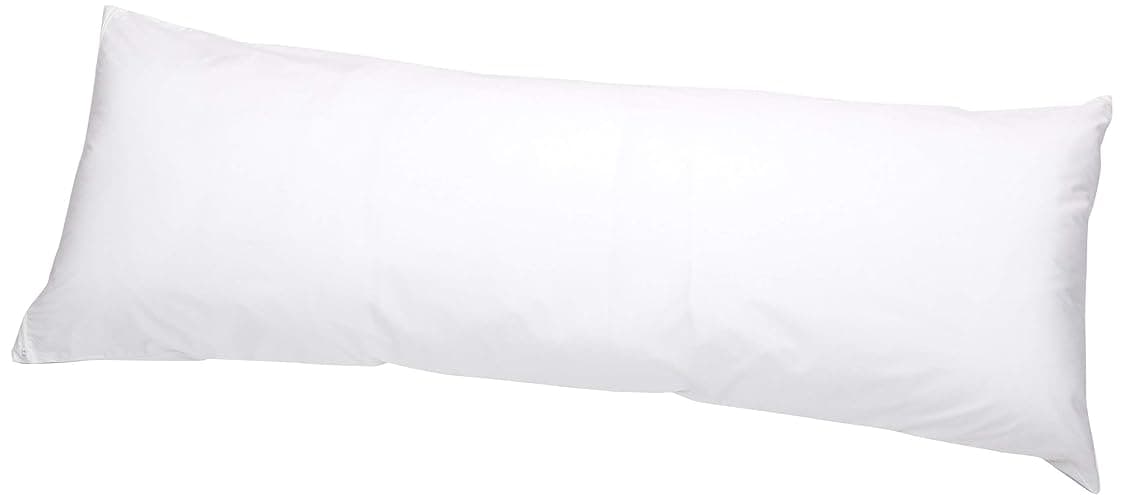 Amazon Basics Body Pillow Pillowcase with Zipper, 100% Cotton Hypoallergenic, Pillow Protector, White (55 x 21 Inches), Pillows Not Included - Body Pillow thumbnail 2