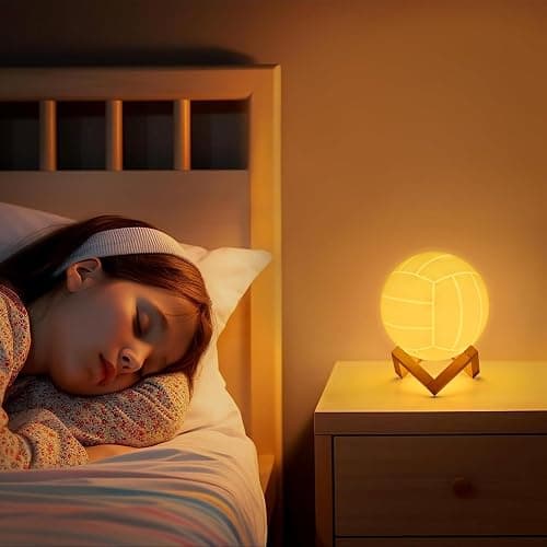 Olee Odee Volleyball Night Light, Volleyball Lamp Light for Kids Room with Remote Control 16 Colors Changing Sport Fan Room Decoration Gifts for Boys,Girls,Volleyball Lover (5.9 inches) | Remote Control, 16 Colors Changing, Kids Room Decoration, Sport Fan Gift Christmas Stocking Stuffer thumbnail 6
