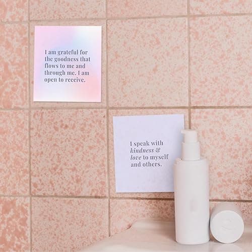 Kind Soul Shower Affirmation Cards - Positive Waterproof Affirmations for Women - Self Care Daily Mindfulness, Manifestation & Motivational Cards (Soul Glow) thumbnail 4