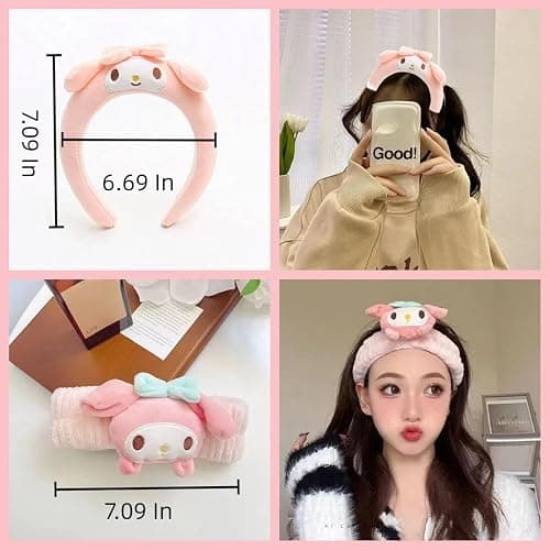 WINBBY 117Pcs Kawaii Stuff Gifts Set Include Headband,Pouch, Hair Band, Hair Ties & Clips, Hairpin, Stickers, Necklace,Bracelet, Keychain thumbnail 2