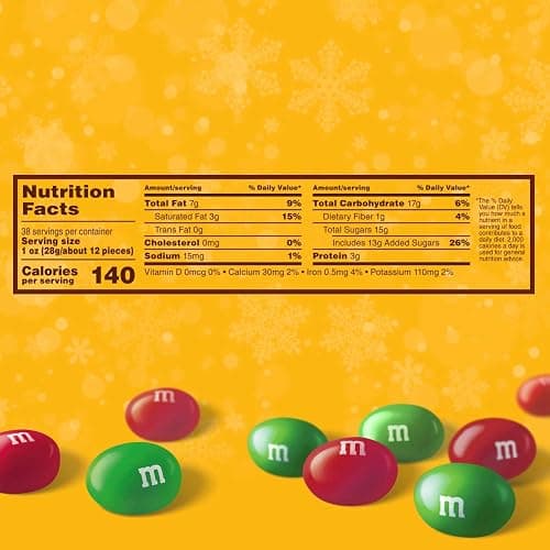 M&M'S Peanut Milk Chocolate Candy, Christmas Stocking Stuffers, Bulk Christmas Candy 38 oz Bag thumbnail 2