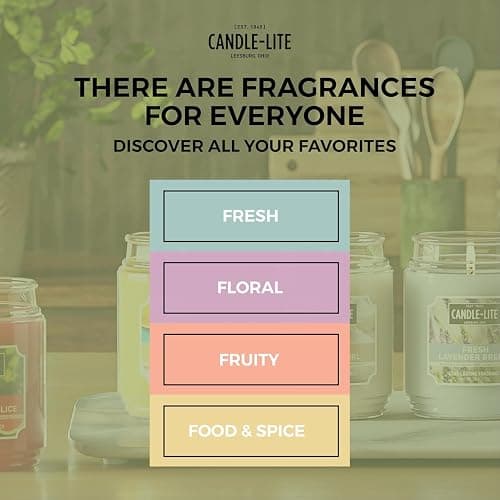 Candle-lite Scented Candles, Sun-Kissed Peach, 18 oz Jar, Proudly Poured in The USA, Aromatherapy Candle, Single-Wick with 110 Hours of Burn Time, Perfect for Creating an Inviting Ambiance thumbnail 4