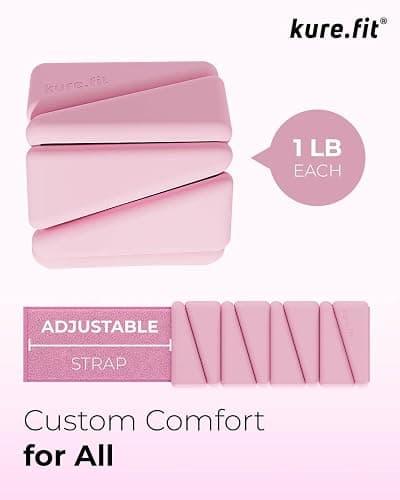 kure.fit Pilates Weight | Wrist & Ankle Weights for Women | Weighted Bangles | 1LB/ 2LB Each (Set of 2) thumbnail 6