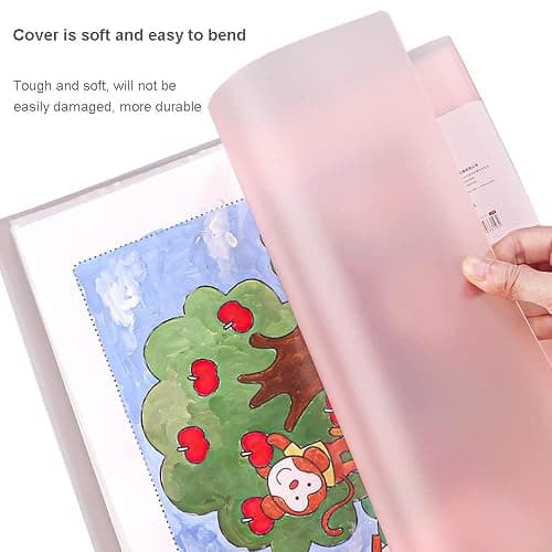 DZOZO A3 Diamond Painting Storage & Display Book with 30 Clear Pockets A3 Diamond Painting Folder for Storage Diamond Painting Pictures - Pink - 42cm x 32cm x 1.8cm(30 pages) thumbnail 6