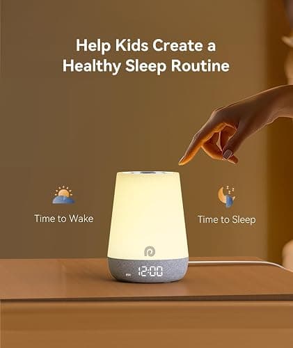 Dreamegg Sound Machine Baby - White Noise Sound Machine Baby With Night Light, Ok to Wake Alarm Clock, 34 Soothing Sounds, Sleep Trainer, Routine Builder, App Control for Kids Nursery Sleeping Bedroom thumbnail 6