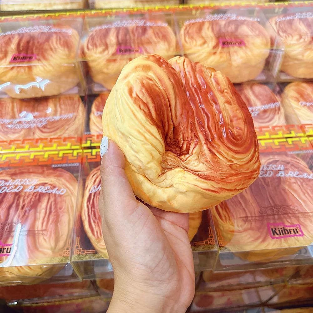 Squishy Danish Shredded Bread 5.3" Jumbo Slow Rising Squishies Scented Stress Relief Kids Gift Toys thumbnail 9