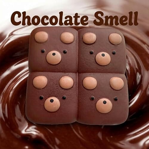 Bread Butter Squishy, Slow Rising Squeeze Toy for Kids Adult, 4.3inch Squeeze Bread Chocolate Bear Toy, PU Material Stress Relief & Fidget Toy for Office or Party Favor (Bread-Bear) thumbnail 6