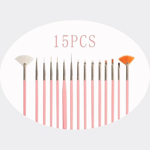 Professional Nail Art Brush Dotting Tools Kit (31pcs Pink) thumbnail 2