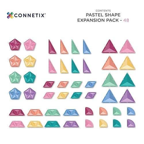 Connetix Pastel Shape Expansion Pack, 48 Pieces thumbnail 6