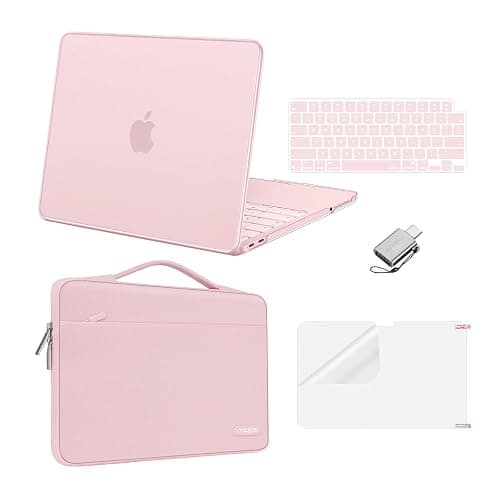 MOSISO Compatible with MacBook Neo Case 13 inch 2026 A3404 A18 Pro Chip | Crack & Scratch Resistant Hard Shell Case&360 Protective Sleeve Bag&Keyboard Cover&Screen Protector&Type C, Blush - Image 1