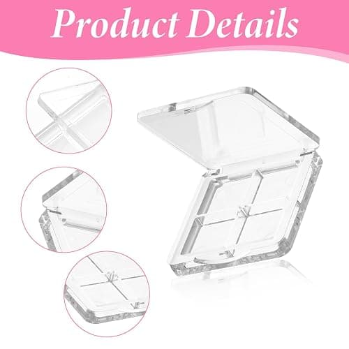 Empty Lipstick Palette 2 Pieces Empty Makeup Palette Empty Lipstick Box Portable Eyeshadow Pan DIY Eyeshadow Powder Blush Lipstick Palette Dispensing Storage Boxes Transparent Container thumbnail 6