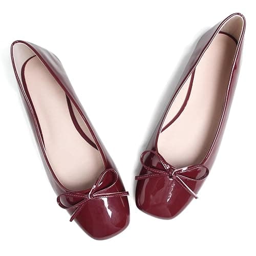 Dear Time Women's Casual Foldable Ballet Flats Square Toe Ballerina Flats Shoes Comfortable thumbnail 3