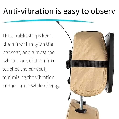 Funbliss Rear Facing Car Seat Mirrors - Shake-proof & Shatterproof Baby Car Mirror for Backseat - Clear Wide View, Easy Install, 2 Pack for Multiple Kids thumbnail 4