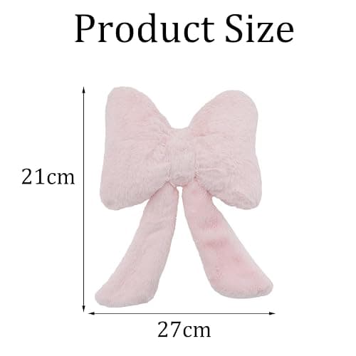 QPQPTT Bow Pillow, Bow Cushion, Pink Cushion, Soft Plush Decorative Pillow, Elegant Bow Design for Home Decor, Comfortable Throw Pillow for Sofa, Bed, Car, for Women thumbnail 3