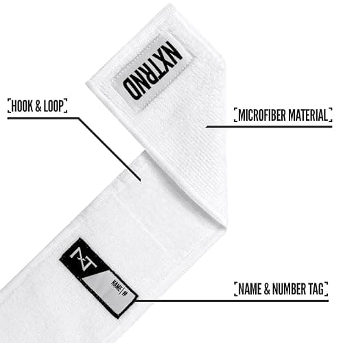 Nxtrnd Streamer Football Towel, Thin Sports Towel, Dries Hands & Football Accessories (White) thumbnail 6