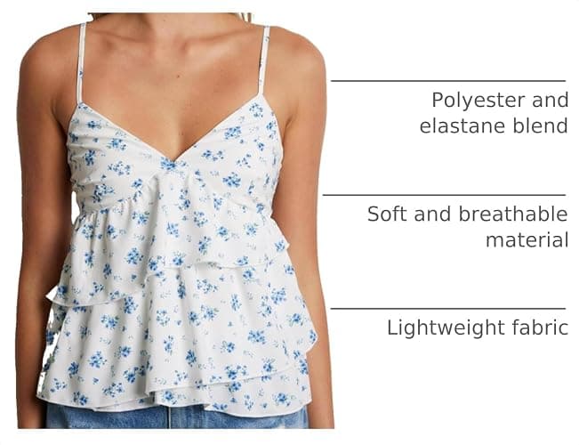 Women Floral Camisoles Tops Sexy V Neck Backless Ruffle Hem Going Out Tops Cute Summer Y2k Teen Girls Camis thumbnail 4