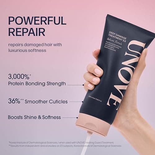 UNOVE Deep Damage Treatment Ex - Protein Hair Treatment & Hair Mask for Damaged Hair | Deep Conditioning & Keratin Hair Mask for Dry, Frizzy Hair | Korean Hair Care | Tender Bloom, 10.82 fl oz thumbnail 2