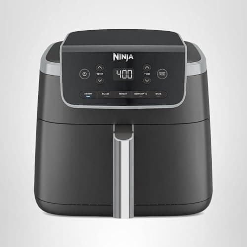 Ninja Air Fryer | 5 QT Capacity fit up to 4lbs of Fries | 5-in-1 Air Fry, Bake, Roast, Reheat, & Dehydrate | 400°F | Air Crisp Technology | 1750 Watts | Nonstick Basket & Crisper Plate | Grey | AF142 thumbnail 11