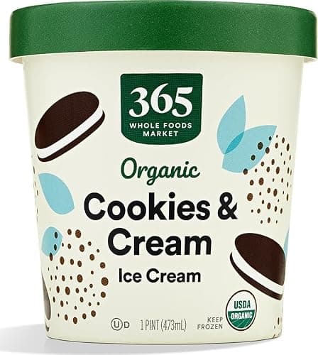 365 by Whole Foods Market, Organic Cookies & Cream Ice Cream, 1 pint - Image 1