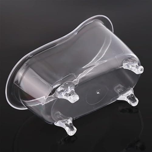 Dwang Clear Mini Bathtub Sundries Storage Box Jewelry Storage Box Makeup Organizer Container Desktop Storage, Home Drawer Organizers thumbnail 5