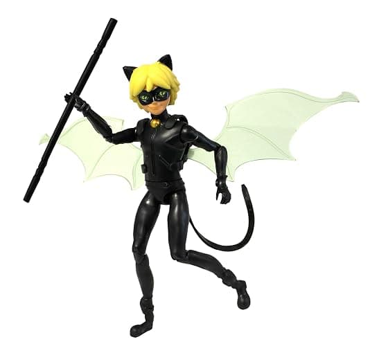 BANDAI Miraculous: Tales of Ladybug and Cat Noir Small Doll | 12cm Cat Noir With Accessories | Adrien Superhero Toy | Miraculous Dolls Range thumbnail 3