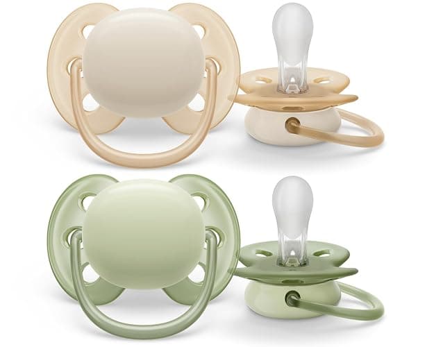 Philips Avent Ultra Soft Pacifier - 4 x Soft and Flexible Baby Pacifiers for Babies Aged 0-6 Months, BPA Free with Sterilizer Carry Case (Model SCF091/23) thumbnail 7