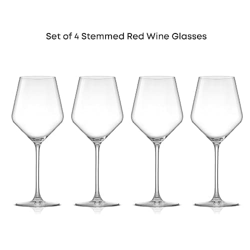 JoyJolt Layla Italian Red Wine Glasses, Set of 4, 17 oz Clear – Made in Europe thumbnail 5