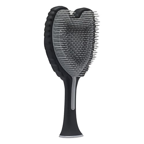 Detangling Hair Brush - Anti Static Angel Wing Hair Brush with Soft & Flexible Bristle for Straight & Wavy Hair - Tangle Angel Hair Detangler Brushes for Blow Drying & Shower - Matt Black thumbnail 2