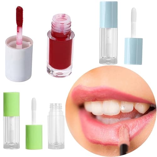 Qeuly 4 Piece Lip Gloss Tubes, 6ml Empty Lip Gloss Tubes with Wand, Clear Plastic Lip Gloss Containers for Skin Care Oil DIY Makeup Lipgloss Making Kit (D25xH86mm) thumbnail 2
